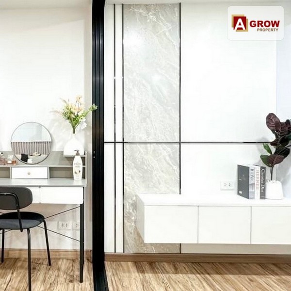 คอนโด รัชดาซิตี้18 ห้องสวยตกแต่งด้วยเฟอร์นิเจอร์ครบแบ่งสัดส่วนห้องได้อย่างลงตัว พร้อมหิ้วกระเป๋าเข้าอยู่ได้เลย