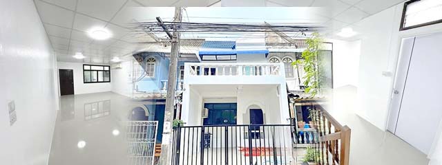 รักสัตว์ ทาวน์เฮาส์ 2ชั้น สุกี้ตี๋น้อย วชิรธรรมสาธิต51-59 สุขุมวิท 101/1  3นอน 2น้ำ 3แอร์ 23 ตร.วา. 122ตร.ม. ซีคอน 1.9กม. 