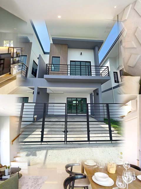 เฟอร์ครบ พร้อมเครื่องใช้ไฟฟ้า บ้านเดี่ยว 2 ชั้น ฟิวเจอร์พาร์ครังสิต 3.5กม.หน้าบ้านไม่ชนใคร 150 ตร.ม.35ตร.วา.  รังสิต-นครนายก 56-62  3 นอน 2 น้ำ 2 แอร์ 17,999 b-mFuture Park Rangsit 3.5km. Rangsit NakhonNayok56-62 fully fur 2-storey house no one in front of the house 150sq.m. 35sq.wa. 3bed 2bath 2a/c 17,999 b-m หน้าบ้านไม่ชนใครถ.รังสิต-นครนายก คลอง1-2ตำบล ประชาธิปัตย์ อำเภอธัญบุรี ปทุมธานี 150 ตร.ม.35 ตร.วา.150 sq.m.35 sq.wa. 3 ห้องนอน  1 ห้องอเนกประสงค์  1 ห้องโถงใหญ่ (รับแขก)  1 ห้องครัว  2 ห้องน้ำ  2 แอร์