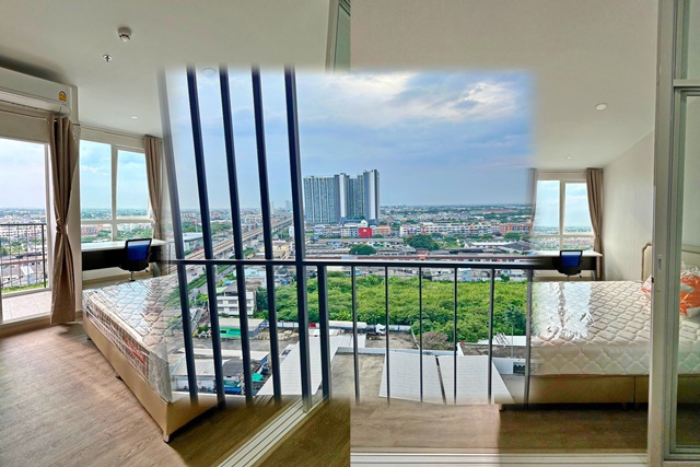 เฟอร์จัดเต็ม MRTภาษีเจริญ 300 ม.ให้เช่าคอนโด ชั้น 14  31 ตร.ม. 1 นอน 1 น้ำ  เครื่องใช้ไฟฟ้าครบ โรบินสัน ซีคอน บางแค 0.4กม. 