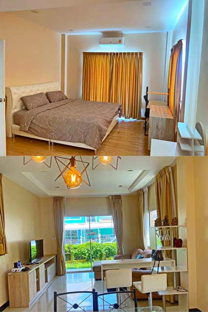 เฟอร์จัดเต็ม  เครื่องใช้ไฟฟ้าครบ รักสัตว์ บิ๊กซี หทัยราษฎร์ 1 กม ให้เช่าบ้านเดี่ยว 2 ชั้น 3 นอน 2 น้ำ 3 แอร์ เลียบคลองสอง18-28