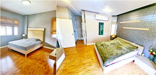 MRT หัวหมาก ทองหล่อ-เอกมัย พร้อมอยู่เฟอร์ครบ บิ้วอินทั้งหลัง ให้เช่าบ้านเดี่ยว 2ชั้น ซีคอน​ พาราไดซ์​  3 นอน 3 น้ำ 5 แอร์