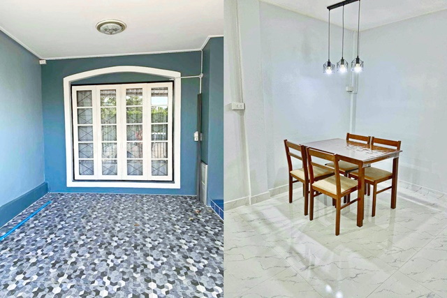 เฟอร์บิวท์อิน รพ.ธัญบุรี 2.5 กม. ติดมอเตอร์เวย์ คลอง5 ให้เช่าทาวน์เฮ้าส์ 2 ชั้น 3 นอน  ม.อีสเทิร์นเอเชีย 2.2 กม. 2 น้ำ .19 ตร.วา  ราชา