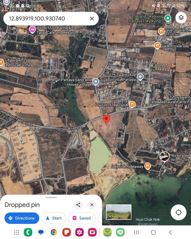 BL152 ให้เช่าที่ดินพัทยา ประมาณ 16ไร่ (ขีดสีแดง) ใกล้บึง,ตลาดทุ่งกลม ซอย 10