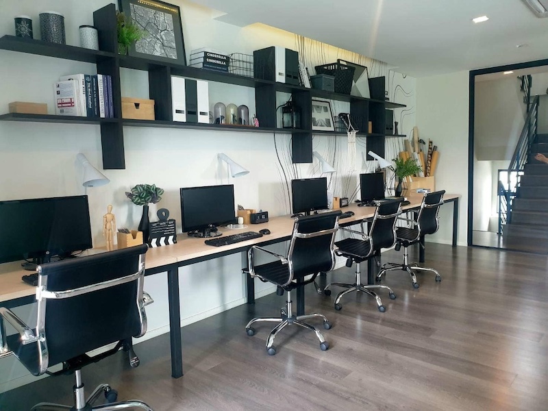 BH3230 ให้เช่าโฮมออฟฟิศ 4 ชั้น โครงการ cascade บางนา (กม 5) ตึกหัวมุมห้องแรก พื้นที่ใช้สอย 270 ตรม.