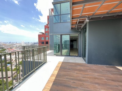 วิวแม่น้ำเทพ จากระเบียงขนาด 29 ตร.ม! ใหญ่กว่านี้ไม่มีแล้ว!! ขายคอนโด บริกซ์ จรัญ 64  Duplex 131.68 ตร.ม ติด MRT สิรินธร