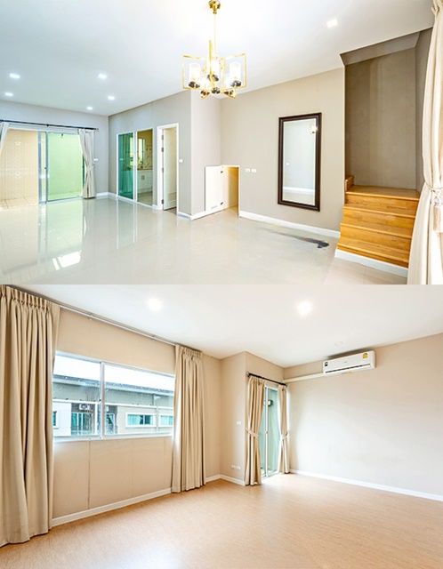 รพ.จุฬารัตน์9 สุวรรณภูมิ สุดหรู บ้านทับช้าง  บ้านสวย ใหม่ ขาย-ให้เช่าทาวน์โฮม office 3ชั้น เฟอร์ บิวท์อิน3นอน 3น้ำ.2จอด รามคำแหง 2