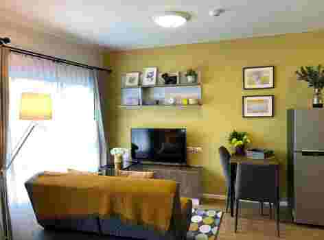 ขายคอนโดพร้อมผู้เช่า D Condo Bliss Sriracha - Chonburi ทำเลดี ติดถนนใกล้ม.เกษตร