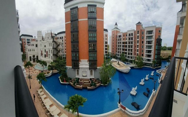 คอนโดตกแต่งพร้อมอยู่วิวสระน้ำ 1 ห้องนอน 1 ห้องน้ำ ขนาด 35.7 ตารางเมตร ชั้น 5  Espanya Condo Resort Pattaya