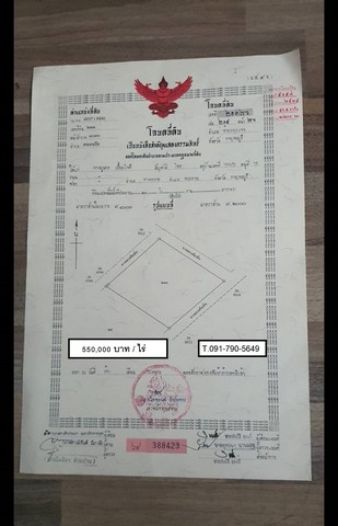 ขายที่ดินถมแล้ว 2แปลง    ต.สระลงเรือ อ.ห้วยกระเจา จ.กาญจนบุรี 10 ไร่และ 5 ไร่ โฉนด ครุฑแดง