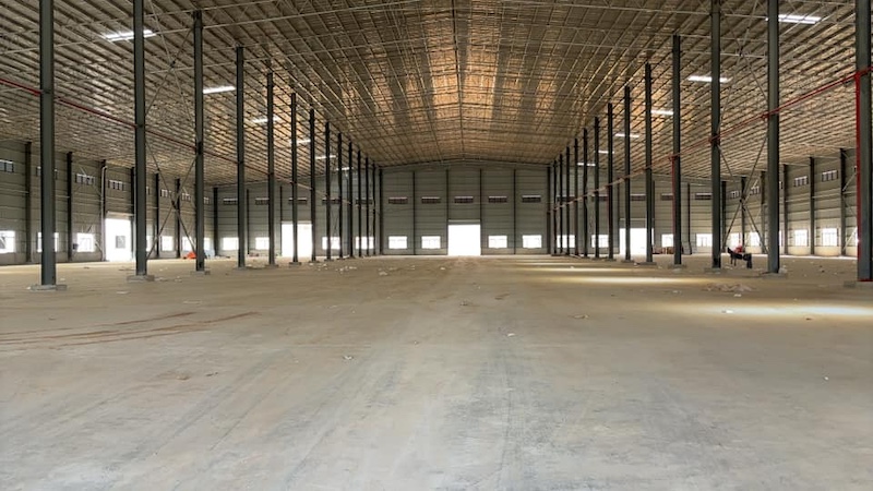 BST751 โกดังให้เช่าขนาด 9,166ตร.ม กับ 8,694ตร.ม 2โกดังขนาดรวม 17,860 ตร.ม  พื้นที่ สีเหลือง หนองอิรุณ บ้านบึง ชลบุรี 