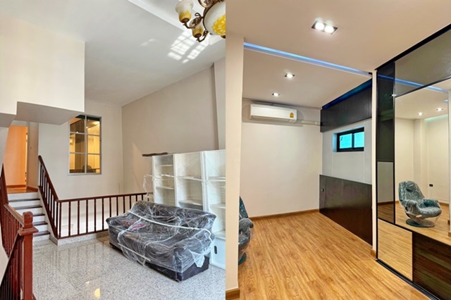 ถูกกว่าคอนโด  รัชดาภิเษก 2.6กม MRT ลาดพร้าว 2.2กม. รถไฟฟ้าสายสีเหลือง โชคชัย4  850 ม. ให้เช่า  4นอน 4น้ำ 6 แอร์  Homeoffice เฟอร์ครบ