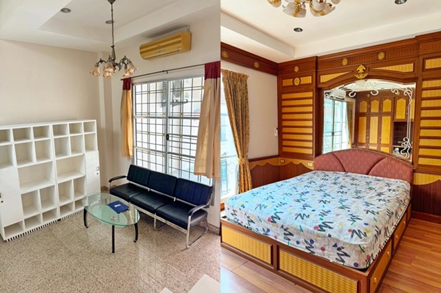 รถไฟฟ้าสายสีเหลือง โชคชัย4 ถู ให้เช่า  4นอน กกว่าคอนโด  รัชดาภิเษก 2.6กม  850 ม. 4น้ำ 6 แอร์  Homeoffice เฟอร์ครบ MRT ลาดพร้าว 2.2กม.