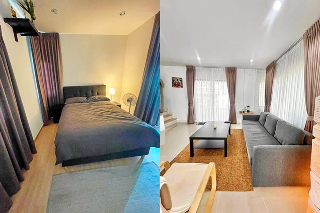 ตลาดกลางลาดสวาย 450ม. ตลาดเอซี ลำลูกกา คลอง4 โลตัส  3 นอน  มีเฟอร์ บ้านเดี่ยว 2 ชั้น  3น้ำ  สิรารมย์ ให้เช่า 38 ตร.วา.145 ตร.ม..