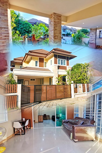 เฟอร์จัดเต็ม ตกแต่งด้วยวัสดุชั้นดี  MRT หลักหก ม.รังสิต 3.9 กม.   รีโนเวทใหม่  สวยสุดๆ ม.รังสิต 2.2 กม.ตลาดสัมมากรเมืองเอก 2.7 กม.ให้เช่าคฤหาสน์ หลังมุม สไตล์รีสอร์ท 24,999 b-m บ้านเดี่ยว 2ชั้น 3นอน 3น้ำ  รพ.ทหารอากาศสีกัน 1.4 กม.56 ตร.วา. 220 ตร.ม. fully furnished  MRT LakHok Rangsit University 3.9km. Rangsit University 2.2km. 2-storey Lux Mansion house 3bed 3bath corner 56sq.wa. 220sq.m. Sammakorn Muang Ek Market 2.7km. For rent 24,999 b-m  house resort style decorated with quality materials SiKan Air Force Hospital 1.4 km. a family working people students easy to walk Very good location newly renovated very beautiful          ถ.นาว�