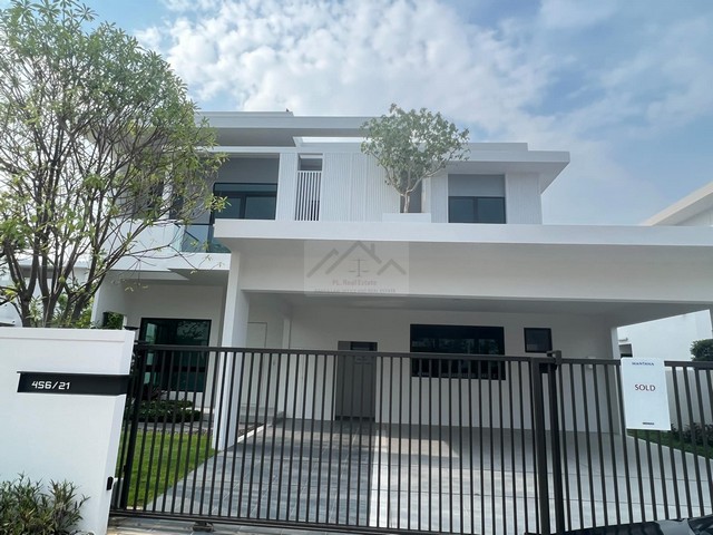 ขายบ้านเดี่ยวใหม่ 2 ชั้นหลังใหญ่ 89.4 ตรว. โครงการมัณฑนา บางนา กม 15 MANTANA Bangna km 15 ติดถนนใหญ่บางนา