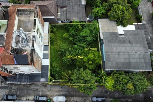 Me71ขายที่ดินเปล่า 115 ตารางวา ขายพร้อมแบบบ้านแฝด ที่ดินเสมอถนน ซอยปรีดีย์ 15 ทะลุซอยสุขุมวิท65 ได้ ย่านเอกมัย 