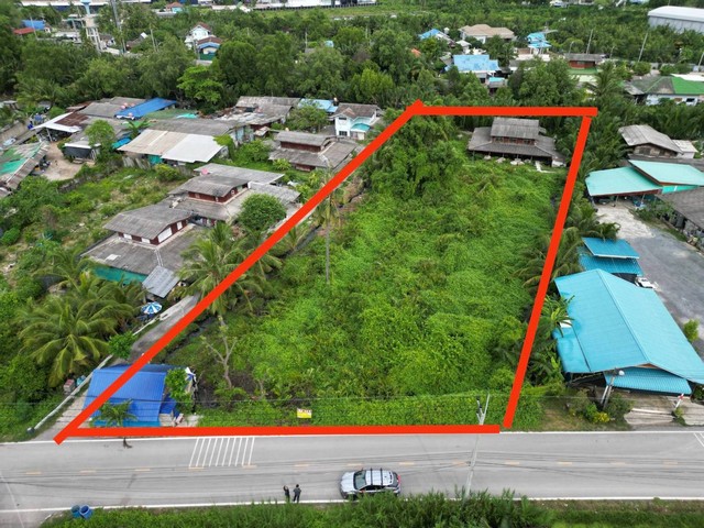 ขายที่ดินพระราม2 เนื้อที่ 2 ไร่  ซ.ศาลเจ้าพ่อเขาตก  บ้านบ่อ สมุทรสาคร หน้าติดถนนหลังติดคลอง   ZW483