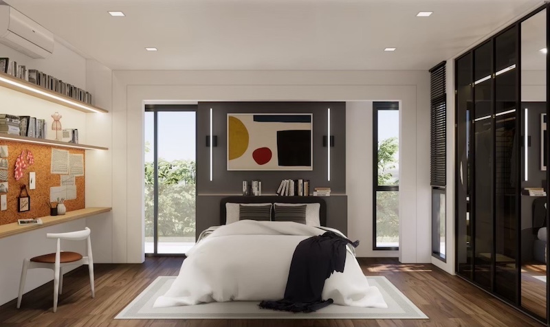 BH3282 ให้เช่าบ้านหรู โครงการ นันทวัน พระราม 9 - ศรีนครินทร์ แบบบ้าน Achievement (M Size) บ้านหรู 3 ชั้น พร้อมลิฟต์ส่วนตัว