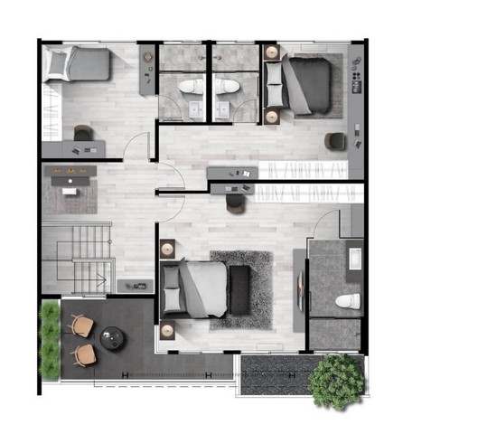 For sale single house corner plot Vive Bangna Km.7 size 41.2 sq.w. near Mega Bangna parking for 3 cars fully fur