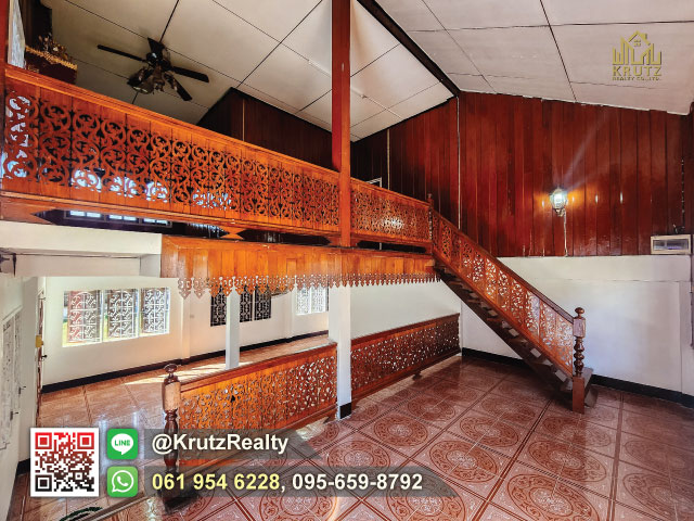 ขายบ้านไม้ครึ่งปูน 218 ตรว 3 ห้องนอน 2 ห้องน้ำ สไตล์ Conservative ต.หารแก้ว อ.หางดง จ.เชียงใหม่