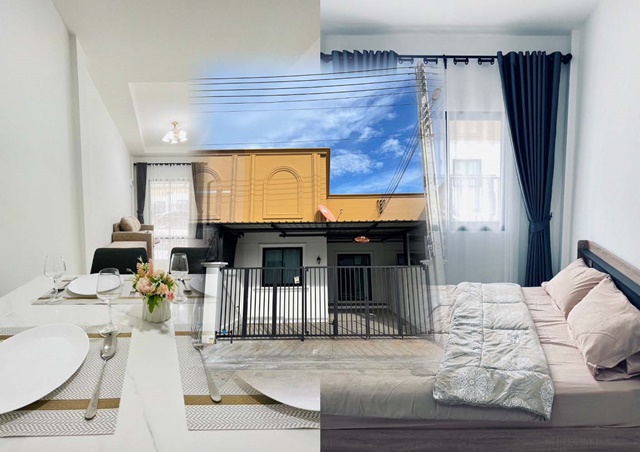 บ้านหรู สไตล์ฝรั่งเศส ระยอง ซีเจ มะขามคู่ 1 กม.เฟอร์ครบ ตลาดนัดซอย 13 นิคมพัฒนา 1.0 กม.2 แอร์   2 นอน 1 น้ำ 24 ตร.วา.110 ตร.ม. รร.วัดชากผักกูด 7 กม.ให้เช่า 8,499 B-M ใกล้ร้านค้า. ตกแต่งสวยงามน่าอยู่ถ.สุขุมวิท รย.2026fully furnished Nikhom Phatthana CJ Makham Khu 1 km. Luxury house Modern French style beautifully decorated comfortable to live in 2 a/c Rayong 2 bed 1 bath 24 sq.w.110 sq.m. Wat Chak Phak Kut School 7 km. For rent 8,499 B-M near shops Soi 13 market Nikhom Phatthana 1.0 km.Sukhumvit Rd. Rayong 2026แยก ขนำไร่ ถ.สุขุมวิท รย.2026ต.มะขามคู่ อ.นิคมพัฒนา จ.ระยอง24 ตร.วา.110 ตร.ม.24 sq.