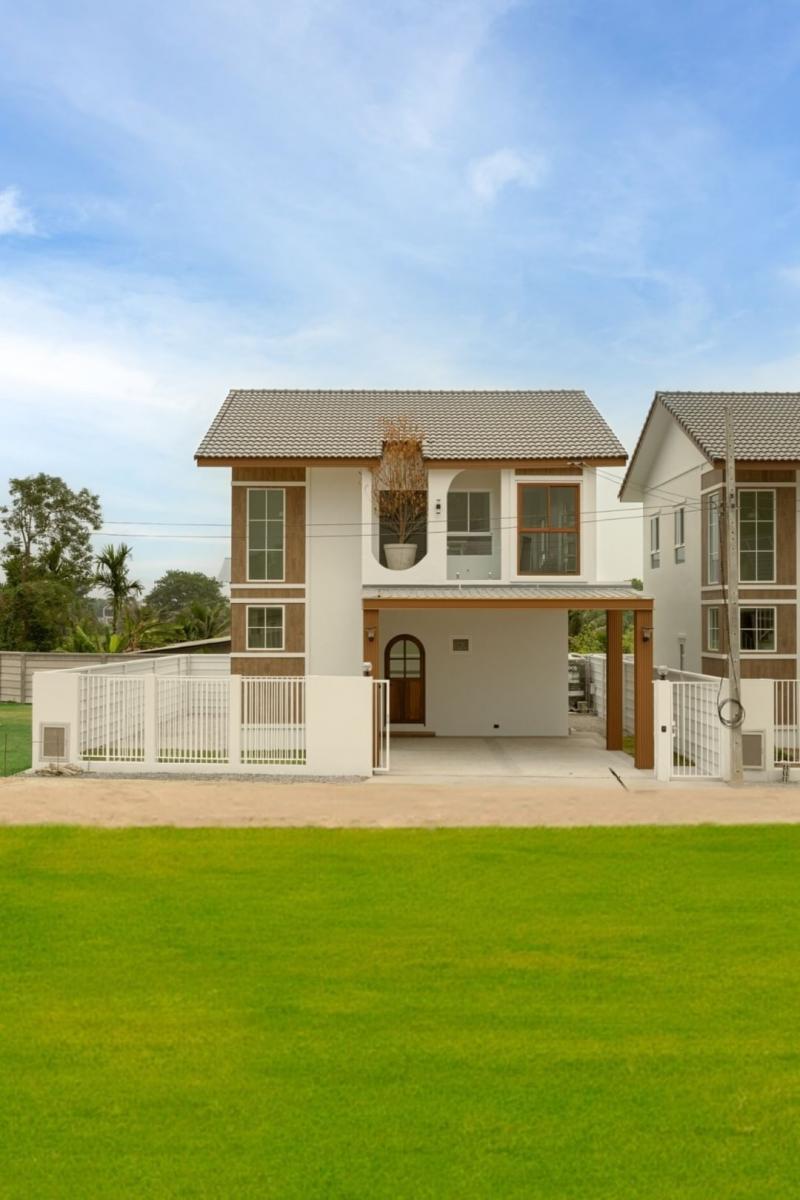 ราคาเริ่มต้น 3.3X ล้านบาท #บ้านสร้างใหม่ 2 ชั้น #สไตล์มินิมอล #สันผักหวาน #หางดง #ติดถนนวงแหวนรอบ3 บ้านสวย ตกแต่งครบ ดีไซน์เก๋