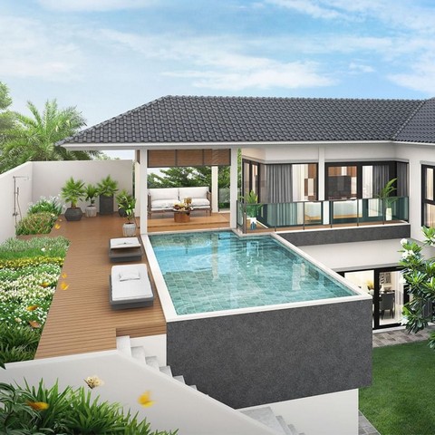 บ้านเดี่ยวหลังใหญ่ ดีไซน์หรูหรา โซนสันกำแพง          