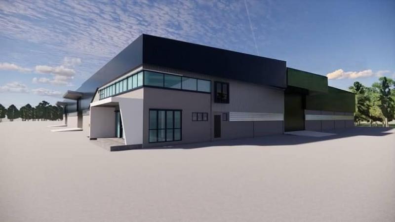 ขายเเละให้เช่า โรงงานสร้างใหม่ บนพื้นที่ทั้งหมด 3 ไร่ 200 ตารางวา  พื้นที่สีเหลือง