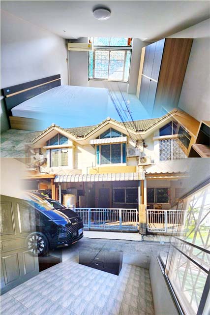 ถ.รัชดาภิเษก30-34MRT รัชดาภิเษก 2 กม. จันทรเกษม 1.1กม. MRT ลาดพร้าว 1.4 กม   2นอน ทาวน์เฮาส์ 2 ชั้น  เฟอร์ครบ 18ตร.วา.142 ตร.ม. 2แอร์ 