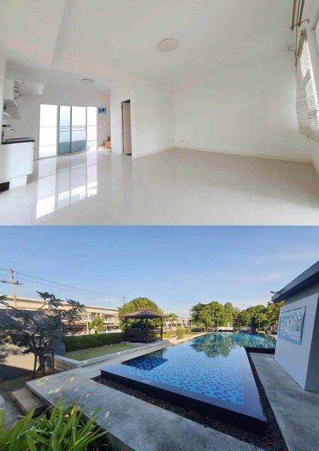ติดถนนใหญ่  35 ตร.วา.  รร.สารสาสน์ ประชาอุทิศ90 200 ม.ทาวน์เฮาส์ 2 ชั้น หลังริม  ใหม่ 2 นอน 3 น้ำ ทำเลดี  ม.พระจอมเกล้าธนบุรี 5.7 กม.