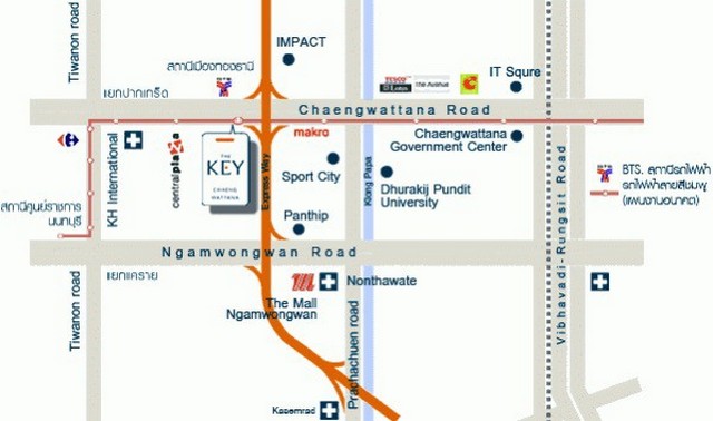 LV4290 ให้เช่า คอนโด เดอะ คีย์ แจ้งวัฒนะ THE KEY CHAENGWATTANA ติดรถไฟฟ้า