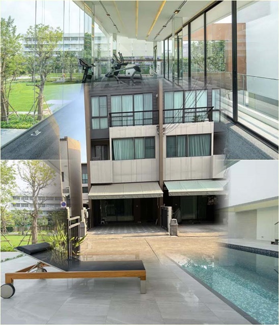 หลังมุม จัดเต็มเฟอร์  สวนสยาม บ้านกลางเมืองลาดพร้าว-เสรีไทย  ให้เช่า ทาวน์เฮาส์ 3 ชั้น  ติดถนนใหญ่ 3นอน 3น้ำ  26 ตร.ว.306 ตร.ม.