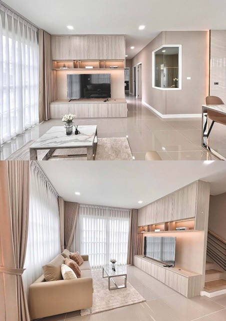 บ้านหรู 2 ชั้น หลังริม บิ้วอินทั้งหลัง ฟิวเจอร์พาร์ค รังสิต 800 ม.4นอน 3น้ำ 40ตร.วา. 240ตร.ม. จัดเต็มเฟอร์  5แอร์  MRT รังสิต 2.4 กม.