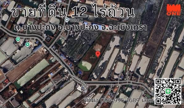 ขายที่ดินเปล่า 12 ไร่ บางปะกง ฉะเชิงเทราราคา 24,000,000 บาท (ยกแปลง) | ราคาเจ้าของขายเองพิกัด: https://maps.app.goo.gl/fsV84S9WjBvieU76Aติดต่อ: 096-995-1689 (เลียม) TH/ENLine/WhatsApp 0969951689E-Mail:Demillsrealtors@gmail.comรายละเอียดที่ดินขนาด 12 ไร่ผังสีส้ม ใกล้ผังสีม่วงหน้ากว้าง 60 เมตรความลึก 320 เมตรมีท่อระบายน้ำและคลองส่งน้ำทางเข้าออกสองทาง (ถนนสุขุมวิท และ ถนนบางนา-ตราด ทางพิเศษบูรพาวิถี)ใกล้มอเตอร์เวย์2 โฉนดสามารถสร้างสะพานส่วนบุคคล