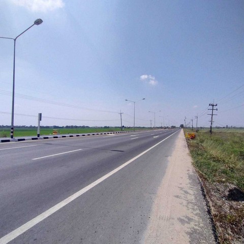 ที่ดินเปล่าติดถนนทางหลวงสี่เลน เนื้อที่ 6-3-21 ไร่ ถนน 309 อยุธยา-อ่างทอง ต.พุทเลา อ.บางปะหัน จ.พระนครศรีอยุธยา