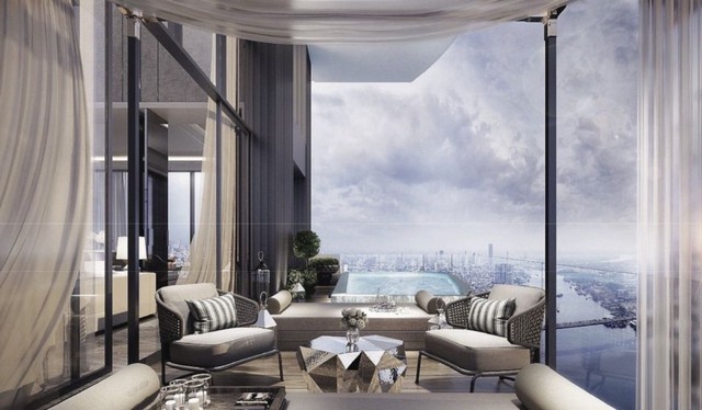 ขายคอนโด เพนท์เฮาส์ 6 ห้องนอน Canapaya Residences พระราม 3 พื้นที่ 999 ตรม. วิวแม่น้ำเจ้าพระยา