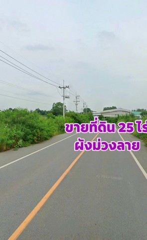 ขายที่ดินผังม่วงแปลงยาวฉะเชิงเทรา โซนโรงงานอุตสาหกรรม ผังม่วงลาย บนเนื้อ  25  ไร่