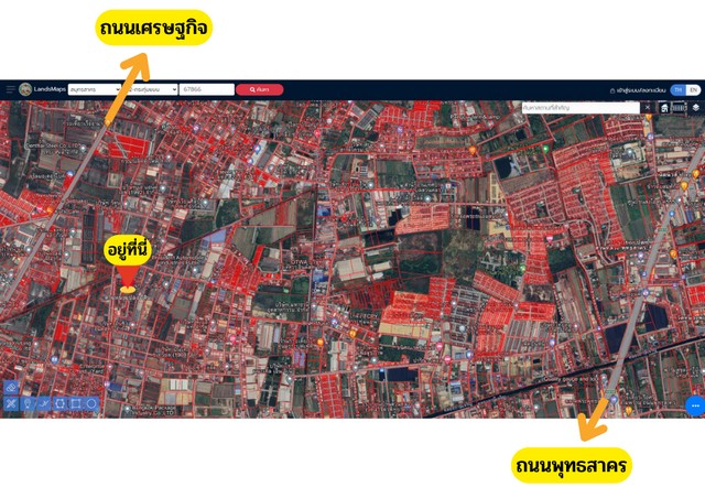 ขายที่ดินผังม่วง อ.กระทุ่มแบน เข้าออกได้หลายทาง วปอ.11และวปอ.พิเศษ แหล่งเศรษฐกิจ