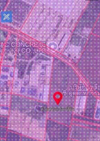 ขายที่ดินผังม่วงแปลงยาวฉะเชิงเทราฟรีโอน ใกล้นิคมเกตเวย์ซิตี้ บนเนื้อ  25  ไร่ ผังม่วงลาย อยู่โซนโรงงาน 