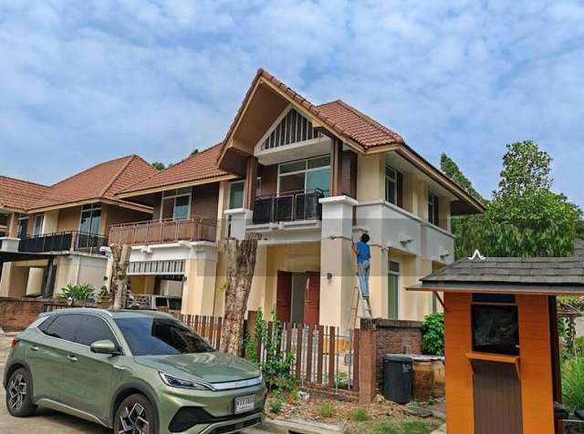 Pool Villa 2 ชั้น 76ตร.วา.ให้เช่าคฤหาสน์เดี่ยว  พระราม9 กรุงเทพกรีฑา APL ลาดกระบัง 2กม. 256 ตร.ม. ม.นานาชาติแสตมฟอร์ด 7.6 กม.4 นอน 3 น้ำ 