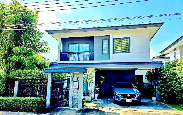 บางนา-กม.12 สนามบินสุวรรณภูมิ 8กม.3นอน ให้เช่าบ้านเดี่ยว 2 ชั้น 50 ตร.วา. 200 ตร.ม.หลังมุมไม่ติดใคร 
