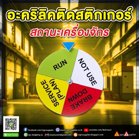 ป้ายสถานะเครื่องจักร
